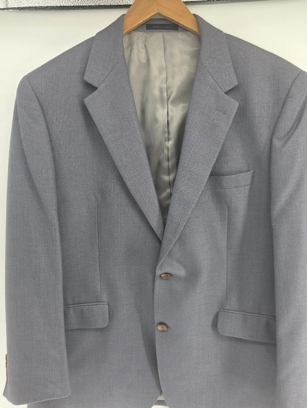 Lauren Ralph Lauren Blazer Men 46R Gray Classic Jacket Lined 2 Button